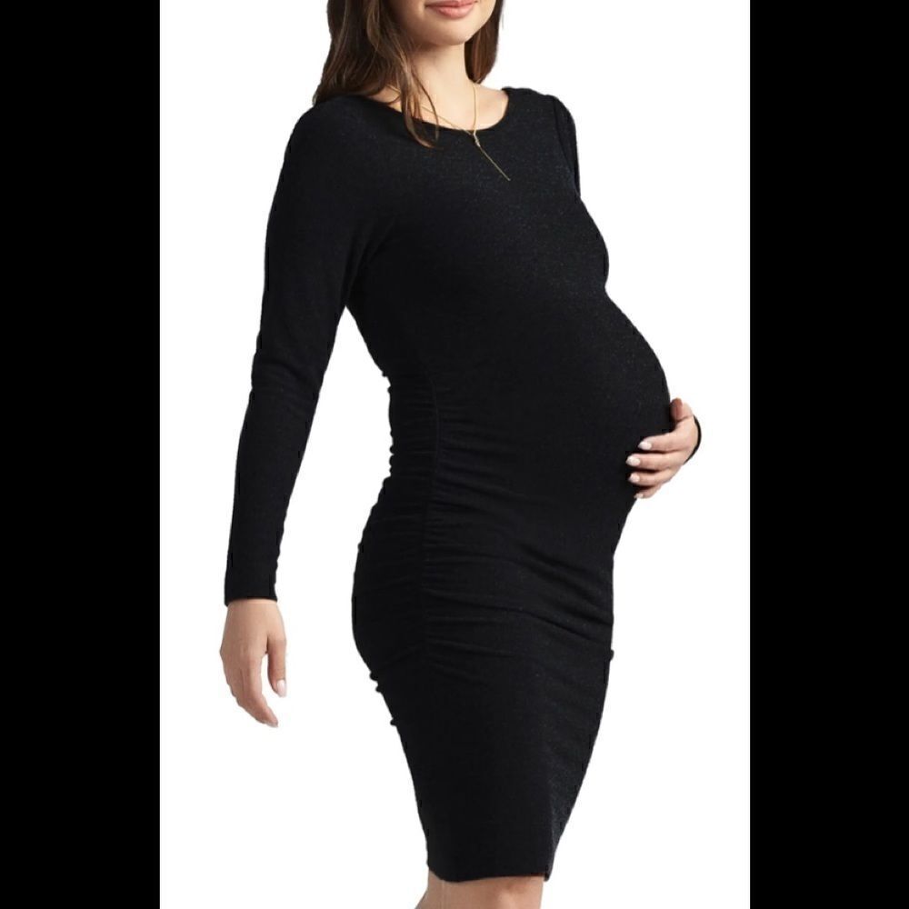 Baby Moon ruched long sleeve dress. Large. Retails $129